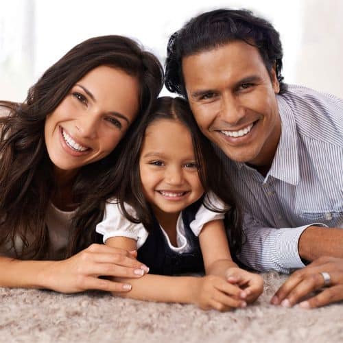 happy family smiling